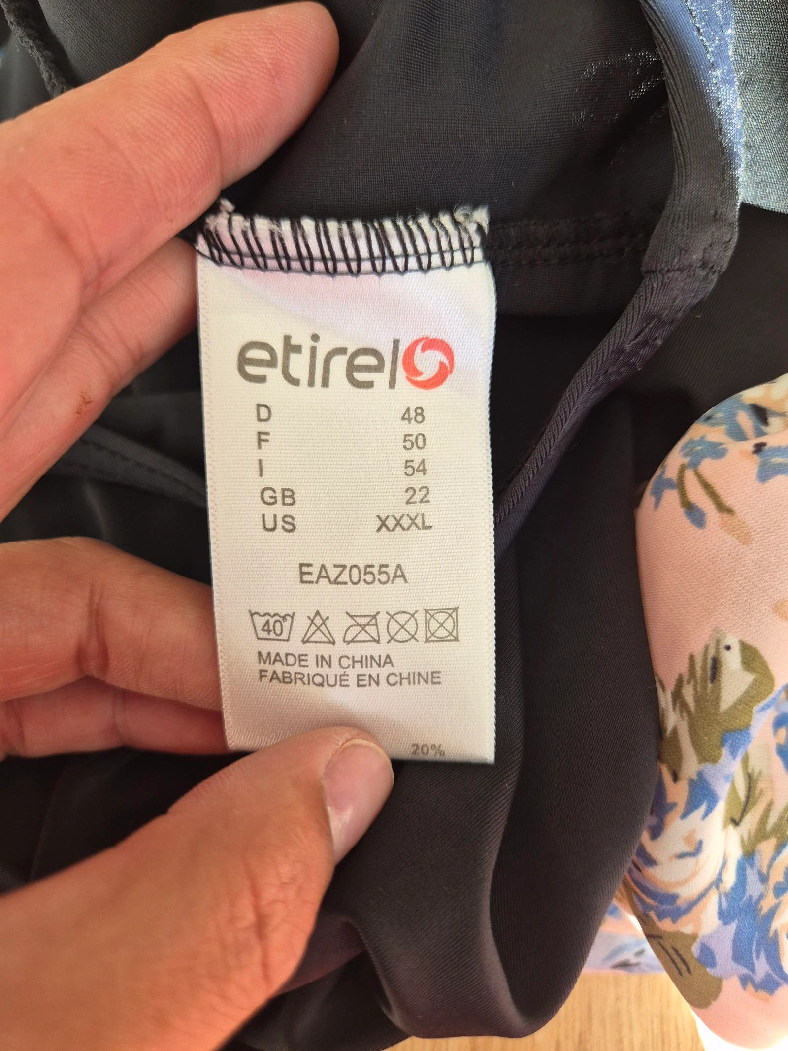 Biquíni de uma peça Etirel preto nadador modelador T50 XXXL plus size – photo 4